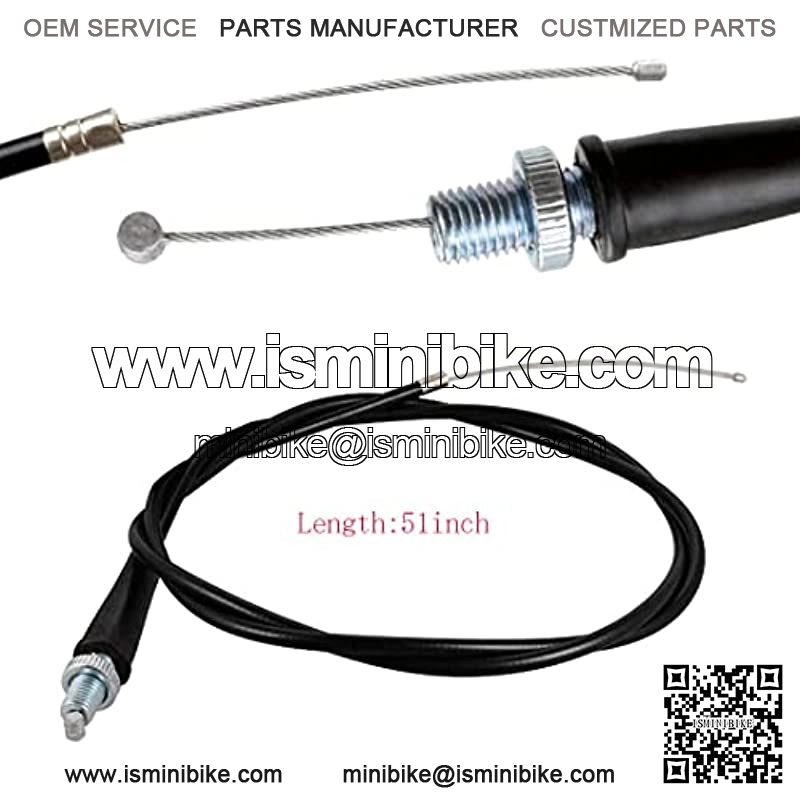 CDZ Motorcycle 7/8" 22mm Twist Throttle Accelerator Handle Grips & 51" Cable + Switch Button Kit, Compatible with 50cc 90cc 125cc 150cc 250cc ATV, Quad, Dirt Bike Pit Bike - Image 3