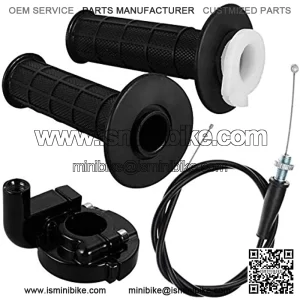 MB200 Handle Bar Throttle Grips Grip Cable for Mini Baja Doodlebug MOTOVOX MBX10 MBX11 and WARRIOR MB165 MB200 5.5HP 6.5HP196cc