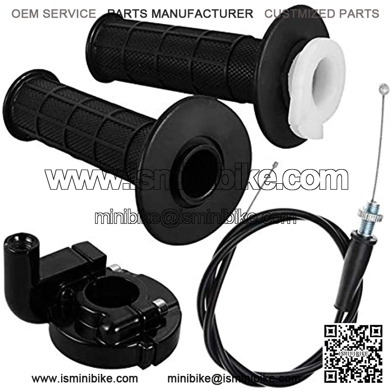 MB200 Handle Bar Throttle Grips Grip Cable for Mini Baja Doodlebug MOTOVOX MBX10 MBX11 and WARRIOR MB165 MB200 5.5HP 6.5HP196cc