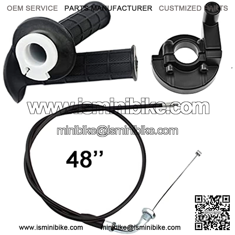 Throttle Accelerator Handle Grips and Bent Cable Set for 7/8" 22mm Bar 50cc 110cc 125cc 150cc 250cc Doodlebug Bike ATV Quad Pit Pro Trail Dirt Bike - Image 4
