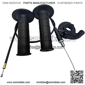 7/8" Throttle Handle Grips and Cable for ATV Quad Pit Bike Dirt Bike Mini Bike Motorcycle (Throttle Cable Length 90cm)