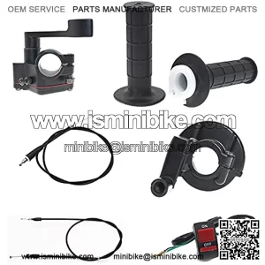 Twist throttle kit and atv Thumb throttle Kit Include Throttle handle/Twist throttle cable/Thumb throttle and Cable thumb throttle For 50 70 90 110 125 250cc of Dirtbike & Pit Bike