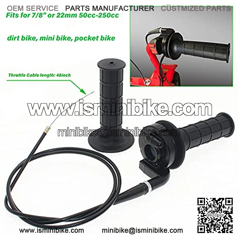 Twist throttle kit and atv Thumb throttle Kit Include Throttle handle/Twist throttle cable/Thumb throttle and Cable thumb throttle For 50 70 90 110 125 250cc of Dirtbike & Pit Bike - Image 3