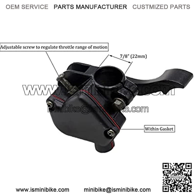 7/8" 22mm Throttle Lever Thumb Cable Assembly, PRO BAT, Thumb Throttle Accelerator Lever Handle For 50cc 70cc 90cc 110cc 125cc 150cc 200cc 250cc 300cc Pit Quad Dirt Bike ATV - Image 2