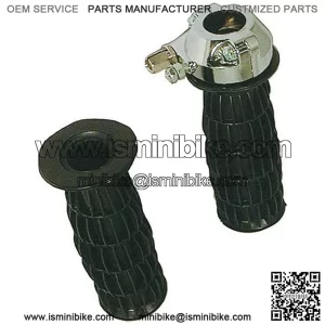 (GB) New Deluxe Throttle Twist Grip Set Fits 7/8" Handle Go-Kart Chopper Mini Bike + Other Models