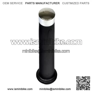 4-1/2" Rubber Handlebar Grip with Chrome End Cap (Single Grip)