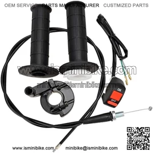 7/8" 22mm Twist Throttle Cable Handle Kit for Predator 196cc 212cc 6.5hp Coleman CT200U CT200U-EX BT200X Baja Warrior MB200 79cc 100cc CT100U CC100X Doodle Bug DB30 Motovox Mini Bike Go Kart