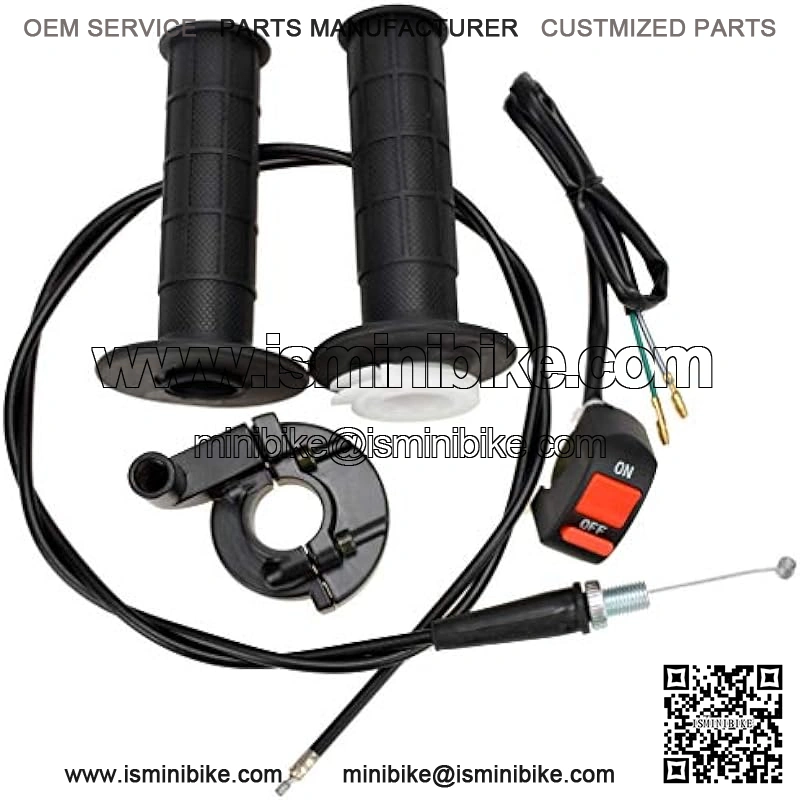 7/8" 22mm Twist Throttle Cable Handle Kit for Predator 196cc 212cc 6.5hp Coleman CT200U CT200U-EX BT200X Baja Warrior MB200 79cc 100cc CT100U CC100X Doodle Bug DB30 Motovox Mini Bike Go Kart