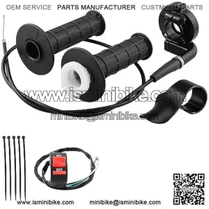 7/8" 22mm Twist Throttle Cable Handle Kit for Preda-tor 196cc 212cc 6.5hp Cole-Man CT200U CT200U-EX BT200X Ba-ja War-rior MB200 79cc 100cc CT100U CC100X Doo-dle Bug DB30