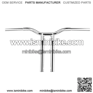 1 1/4" Welded Kage Fighter T-Bars 14" Chrome 1 1/4" Pullback Riser