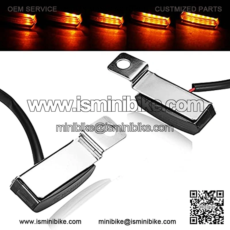 2PCS 12V Universal Motorcycle Mini Flowing LED Turn Signal Indicator Blinker Light Brake Compatible with Cafe Racer Street bike Dirt bike Cruiser - Image 3