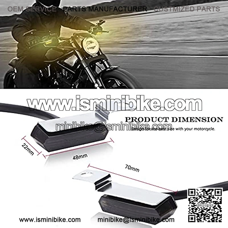 2PCS 12V Universal Motorcycle Mini Flowing LED Turn Signal Indicator Blinker Light Brake Compatible with Cafe Racer Street bike Dirt bike Cruiser - Image 5