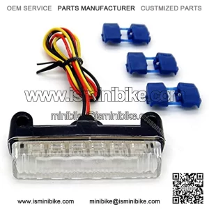 UNIVERSAL Bike Mini LED Rear Tail Brake Light Indicator Scooter - CLEAR