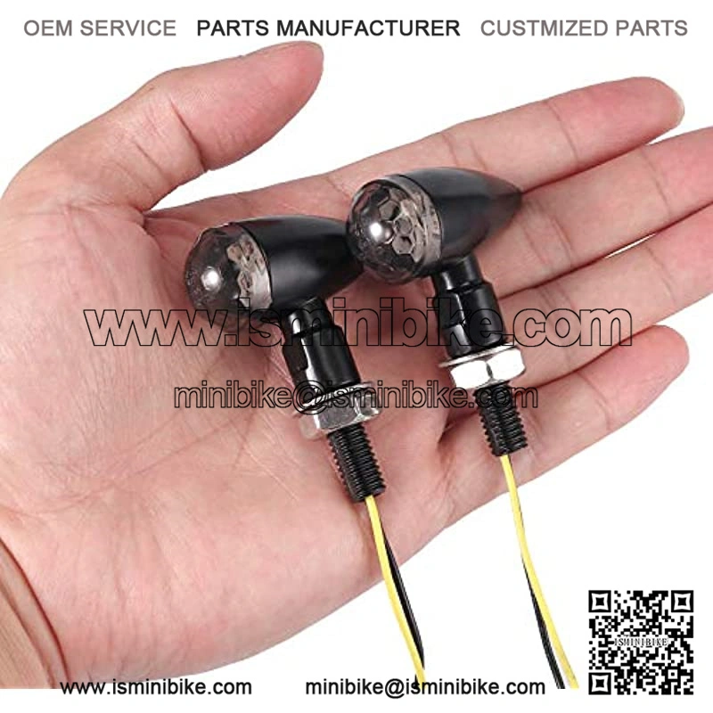 4PCS Motorcycle LED Turn Signal Indicator Amber Light Mini Bullet Shape Aluminum Motorbike Indicators Blinker Lights for M8 Motorcycles - Image 3