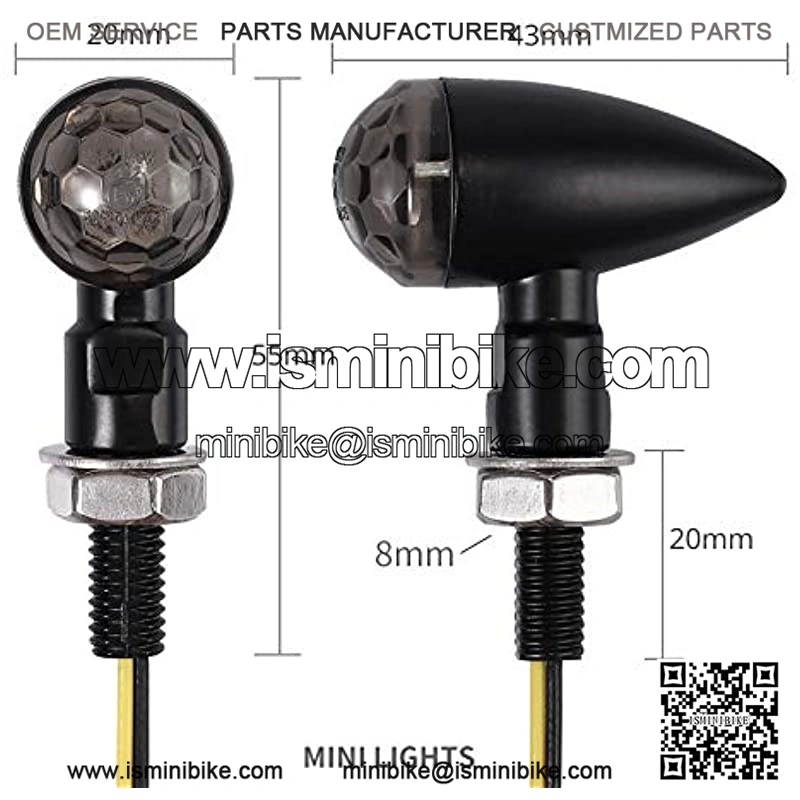 4PCS Motorcycle LED Turn Signal Indicator Amber Light Mini Bullet Shape Aluminum Motorbike Indicators Blinker Lights for M8 Motorcycles - Image 4