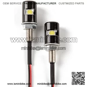 2PCS License Plate Light, License Tag Screw Bolt Lamp, 12V White LED Bulb, Waterproof/Rainproof, Black Aluminium Light Holder, Legal for Car Motorcycle Truck RV ATV Bike