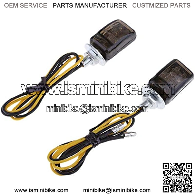 2Pcs Universal LED Black Mini Tiny Small Indicators Turn Signals Motorcycle Motor Bike for - Image 2