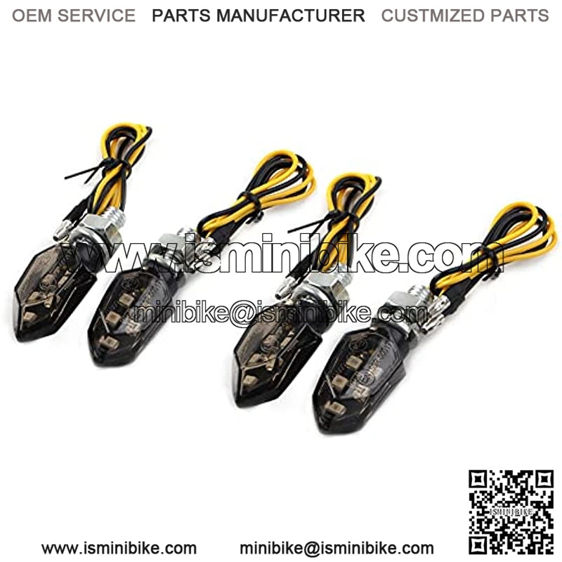4 Pcs Motorcycle Mini Turn Signal Lights 5 LED Indicators Blinker 12V Amber Light Lamp Universal for Motorcycles, Dirt Bike, Street Bike, Motocross, Scooters, E-Bikes, Dual Sport - Image 3