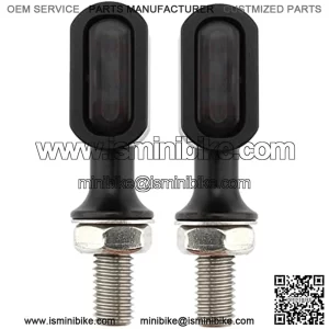 Mini LED Turn Signal Light Motorcycle Black Smoke Lens Blinkers Indicator Running Light Lamp Universal For Harley Touring Dyna Sportster XL Cafe Racer