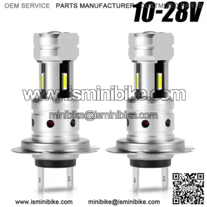 2x H7 LED Motorcycle Headlight Bulb 6000K White Hi/Lo Fog Light Conversion Kit