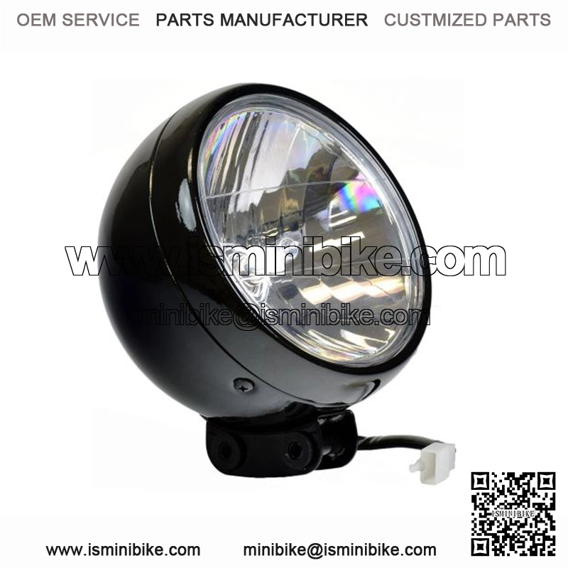 12 Volt Black Headlight Assembly for the Baja MB200 & Massimo MB200 Mini Bikes