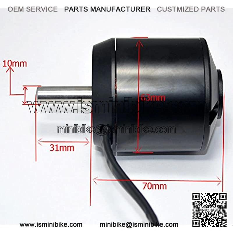6384 150KV 170KV 190KV Brushless Outrunner Motor Belt Drive Motor Sensored & Sensorless Motor with Closed Cover for DIY Electric Skateboard Electric Bike Mini Scooter Surfboard - Image 5