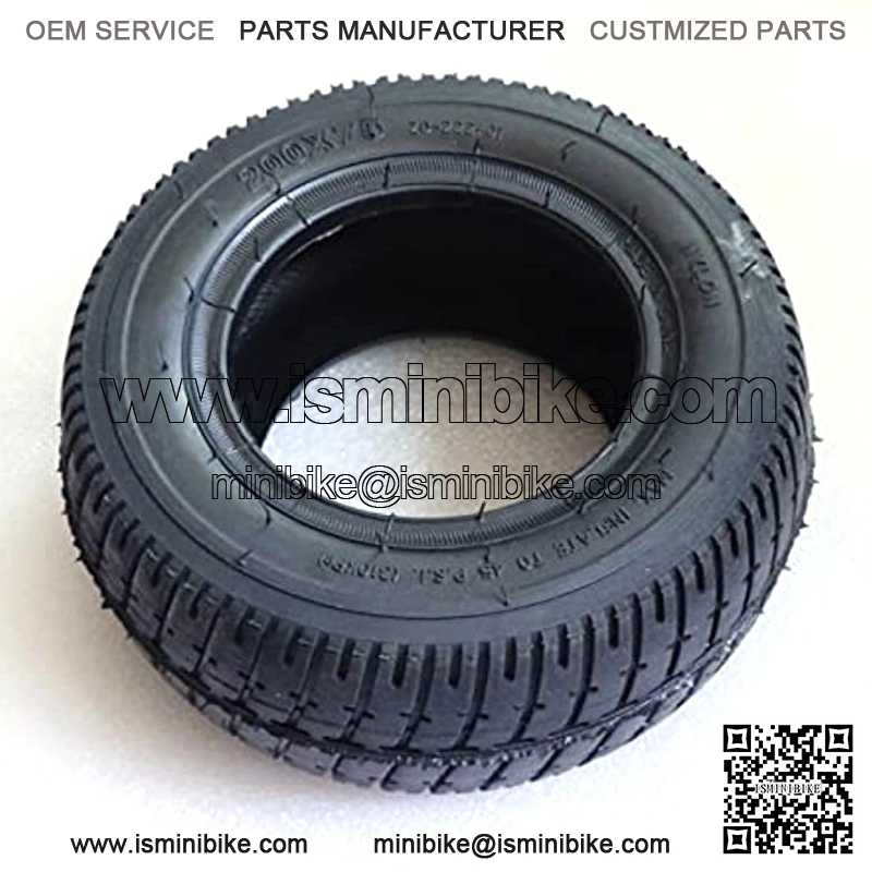 Neum??tico neum??tico 200x75 8 Pulgadas de 8 Pulgadas de Espesor de Color neum??tico Resistente al Desgaste for Scooter el??ctrico y Piezas de Kart Lasting (Color : Outer Tire)