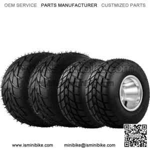 Go Kart Wheels Go Kart Rain Tires Durable 2 front and 2 Rear 10X4.50-5 11x6.0-5