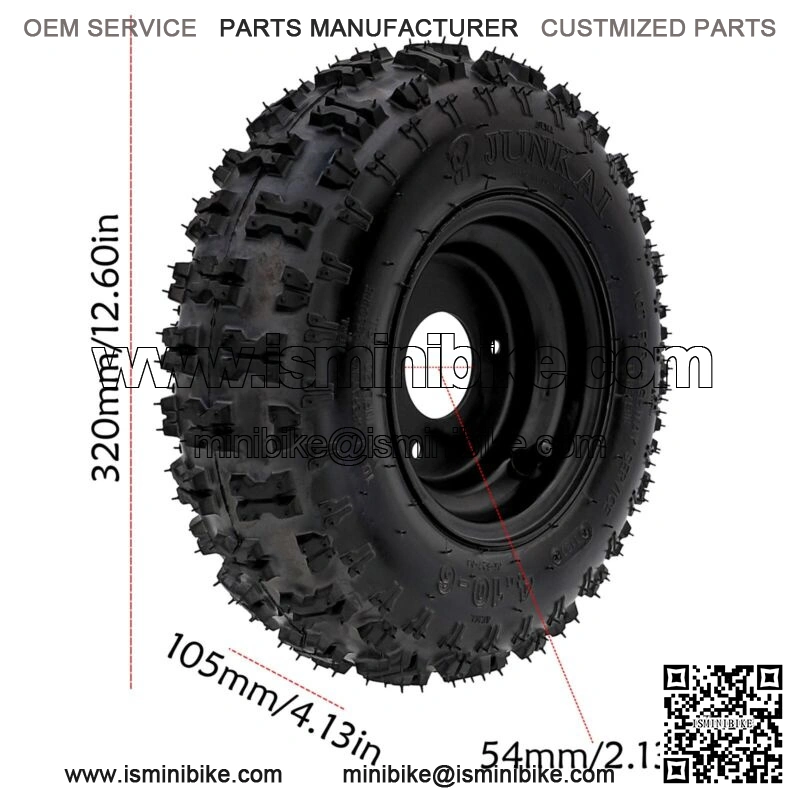 6" 7" 8" Wheels Tire Rim Assembly Go Cart ATV Mini Bike Trike 110/125/150/200cc - Image 2