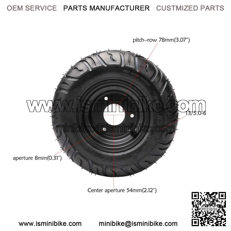 6" 7" 8" Wheels Tire Rim Assembly Go Cart ATV Mini Bike Trike 110/125/150/200cc - Image 5