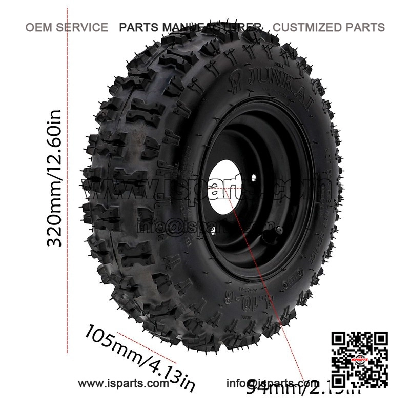 Wheels & Tires ?C 6", 7", 8", 10" sizes ?C 3 or 4 Lug Rim ?C for Go Kart, ATV, Quad, Buggy, Taotao, Coolster - Image 2