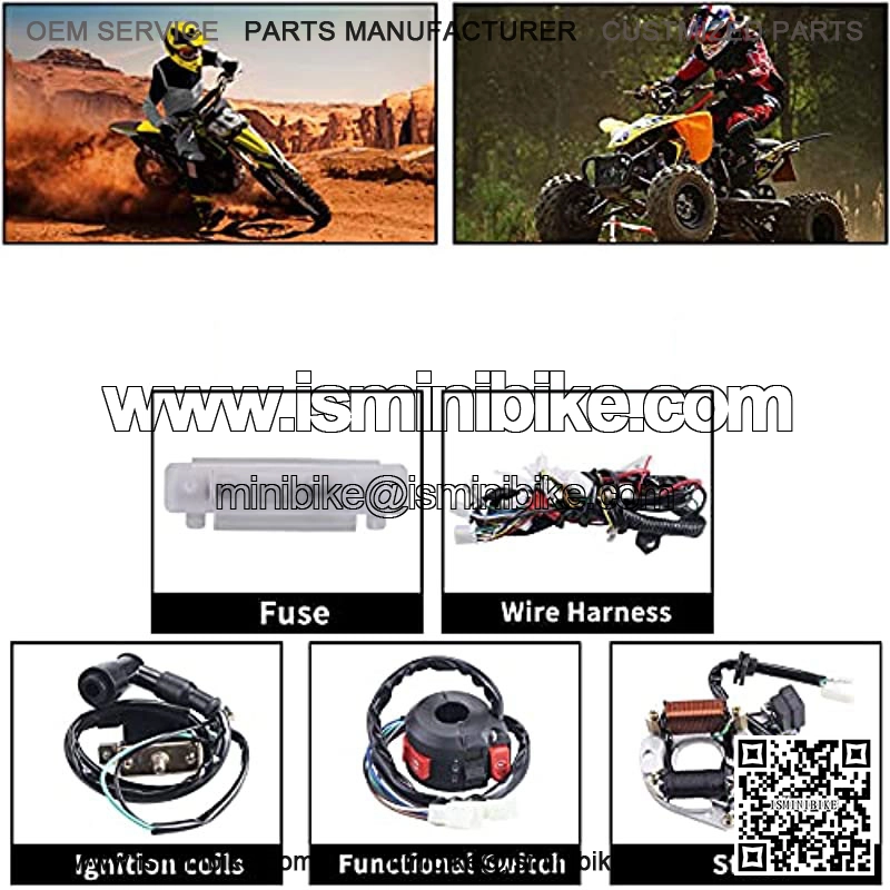 Complete Electrics Wiring Harness Stator Coil CDI Solenoid Relay Spark Plug For 4 wheelers Stroke ATV ??50cc 70cc 110cc 125cc?? Pit Quad Dirt Bike Go Kart By - Image 3
