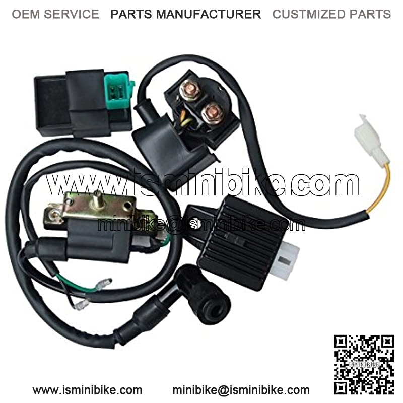 High Performance CG set of Ignition Coil AC CDI Solenoid Relay Voltage Regulator for CG 49cc 50cc 70cc 90cc 110cc 125cc ATV Quad TAOTAO Qiye Dirt Bike Go Kart