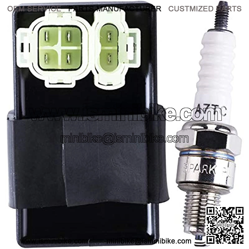 AUTOMOTIVE AC 6-pin CDI Box Module Spark plug Compatible with GY6 50cc 125cc 150cc ATV Go Kart Buggy Moped Scooter 4 Wheeler Quad Bikes Dirt Pit Bike
