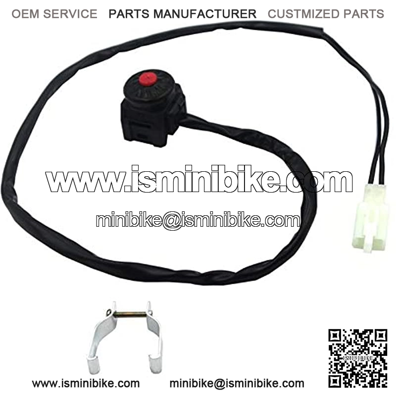 Wiring Loom Harness Kill Switch Key Switch 2-Wire Ignition Coil CDI Box Spark Plug Rebuild Kit for 50CC 70CC 90CC 110CC-160CC Kick Start Dirt Pit Bike ATV Buggy Go Kart Wire Harness - Image 3
