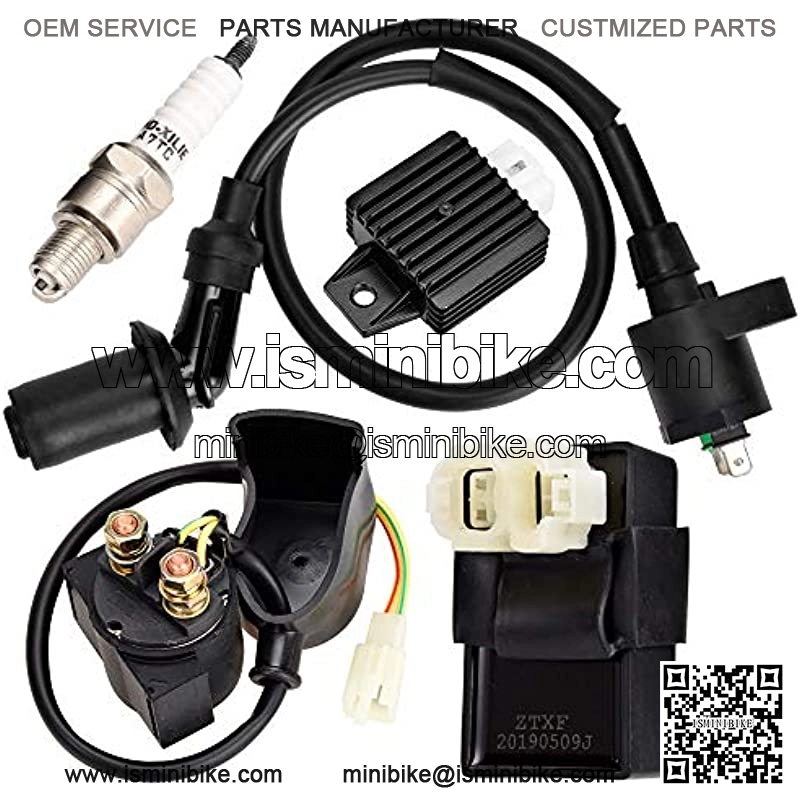Gy6 Ignition Coil AC CDI Box Solenoid Relay Voltage Regulator Spark Plug for Tomberlin Crossfire 150R American Sportworks 150 GTS 150cc Go karts Gy6 150cc Engine Scooter Moped Part - Image 2