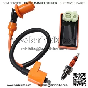 High Performance Racing GY6 Ignition Coil 6 Pin AC CDI Box Spark Plug Kit for 50cc 125cc 150cc ATV Quad Go Kart Moped Scooter