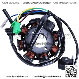 Ignition Stator Magneto DC 8 Pole 5 Wire Coil For GY6 49cc -180cc engine Scooter Moped ATV Sunl Roketa Dune Buggy Go Kart