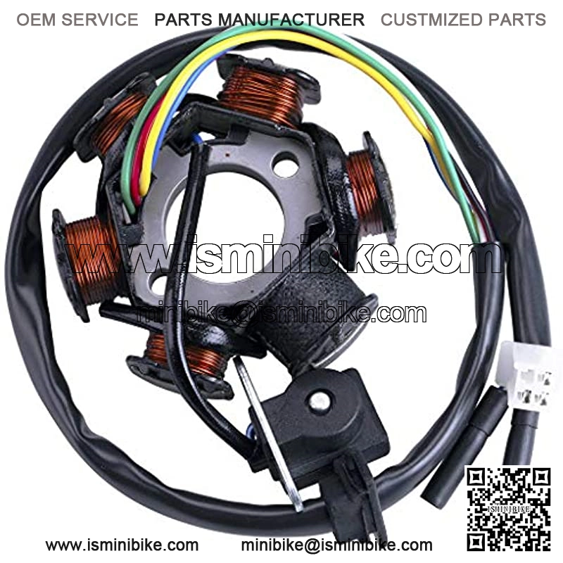 Ignition Stator Magneto AC 6 Pole Coil for GY6 125cc 150cc Scooter Moped ATV Dune Buggy Go Kart scooter