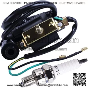 50cc Falcom 70cc 90cc 110cc 125cc Ignition Coil Spark Plug for Coolster 3050B ATV-3050B 3050 B3050A Kids 4 Quad Four Wheeler Roketa taotao Baja Kazuma Meerkat Quad ATV Dirt Pocket Bike
