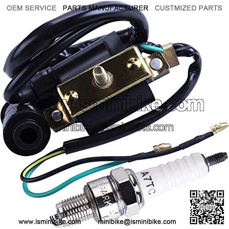 50cc Falcom 70cc 90cc 110cc 125cc Ignition Coil Spark Plug for Coolster 3050B ATV-3050B 3050 B3050A Kids 4 Quad Four Wheeler Roketa taotao Baja Kazuma Meerkat Quad ATV Dirt Pocket Bike
