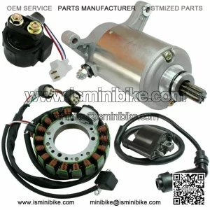Stator Starter Solenoid Ignition Coil for Yamaha Big Bear 350 YFM350 1990-1994