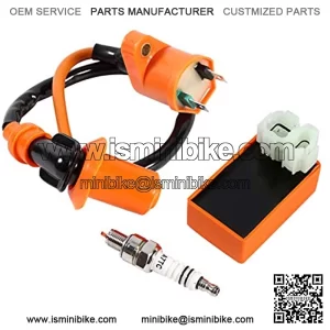 New Racing Performance CDI Ignition Coil Spark Plug For GY6 50CC 125CC 150CC ATV Scooter + r81 cdi-54 ignition module CDI Ignition Coil Spark Plug Racing Kit Scooter modified