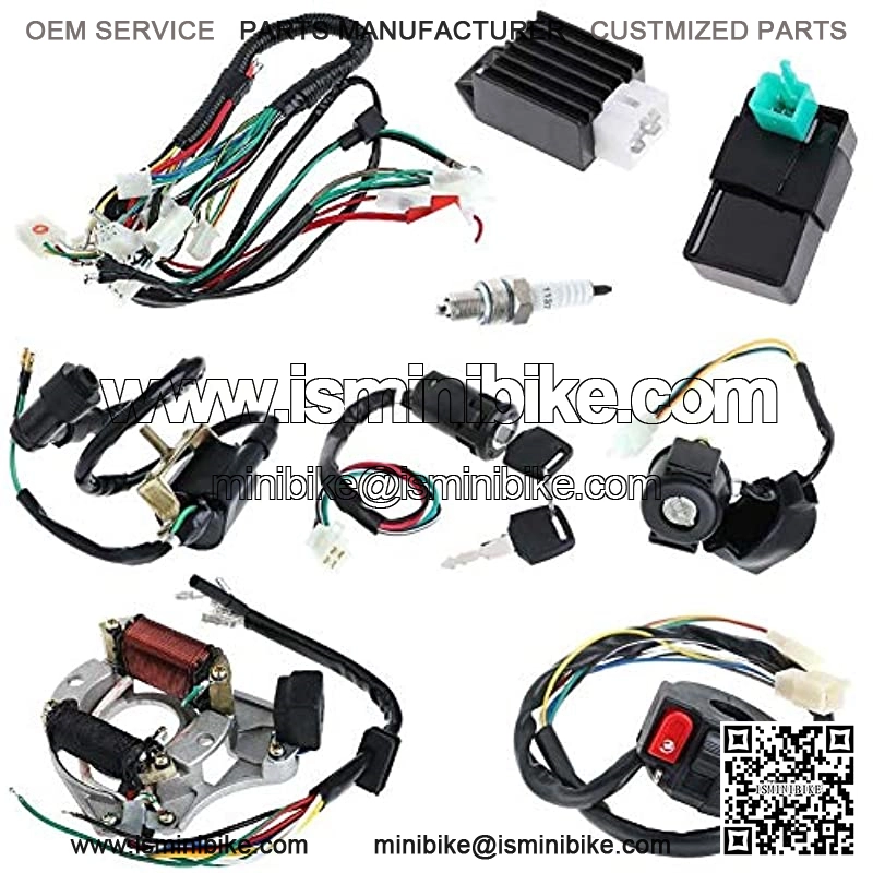 Complete Electrics Stator Coil CDI Wiring Harness for 4 Stroke ATV KLX 50cc 70cc 110cc 125cc Quad Bike Buggy Go Kart Pit Dirt Bikes