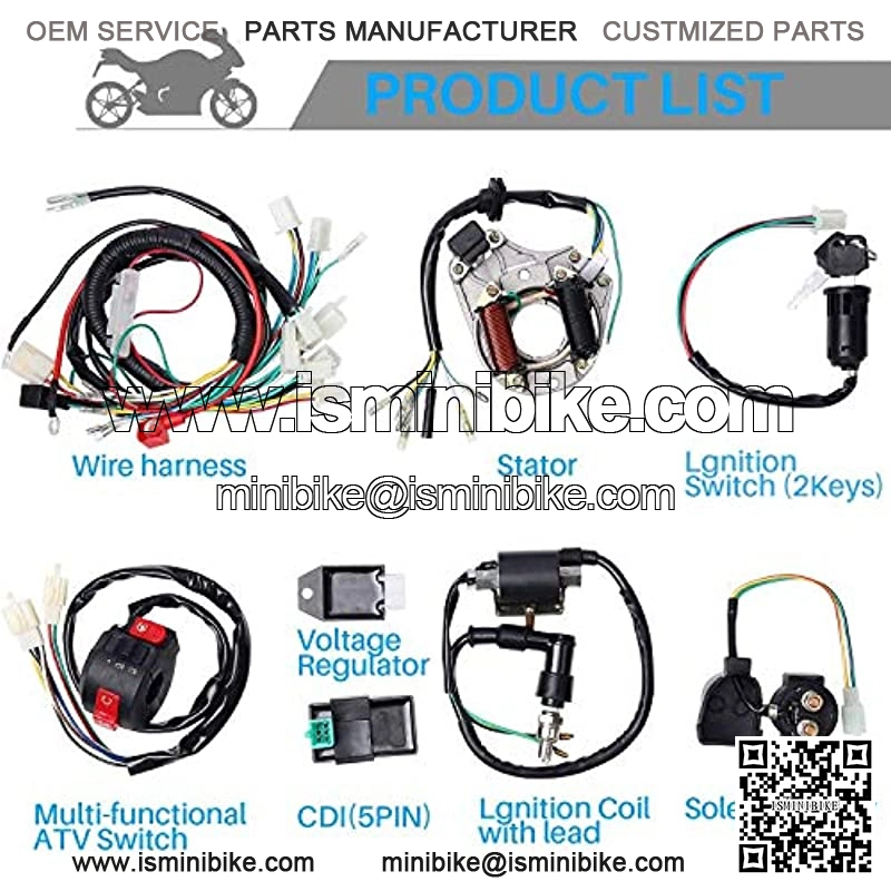 Complete Electrics Stator Coil CDI Wiring Harness for 4 Stroke ATV KLX 50cc 70cc 110cc 125cc Quad Bike Buggy Go Kart Pit Dirt Bikes - Image 2