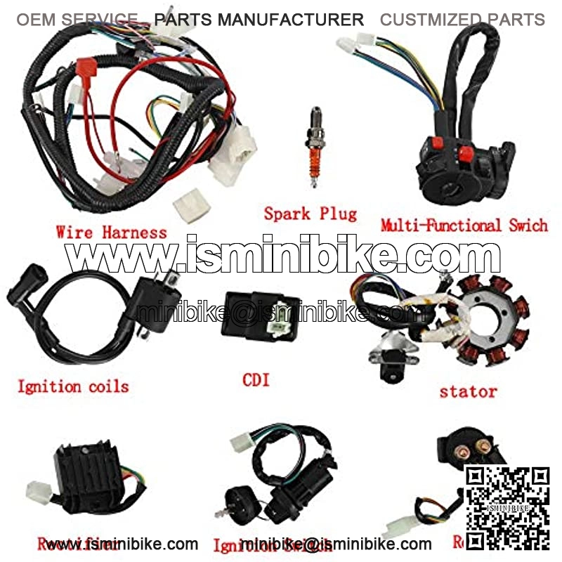 Wiring Harness Kit Complete Electrics Stator Coil CDI Wire Loom Set for 4-Stroke ATV QUAD 150cc-300cc - Image 2
