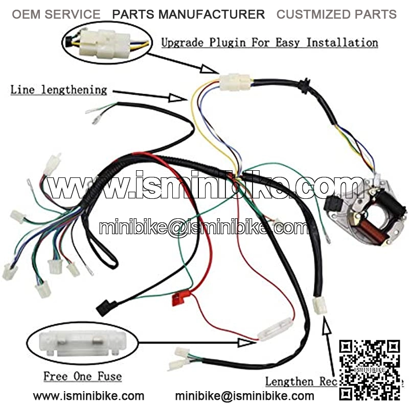 Complete Electrics Wiring Harness Stator Coil CDI Solenoid Relay Spark Plug For 4 wheelers Stroke ATV ??50cc 70cc 110cc 125cc?? Pit Quad Dirt Bike taotao Go Kart By AUTOMOTIVE - Image 4