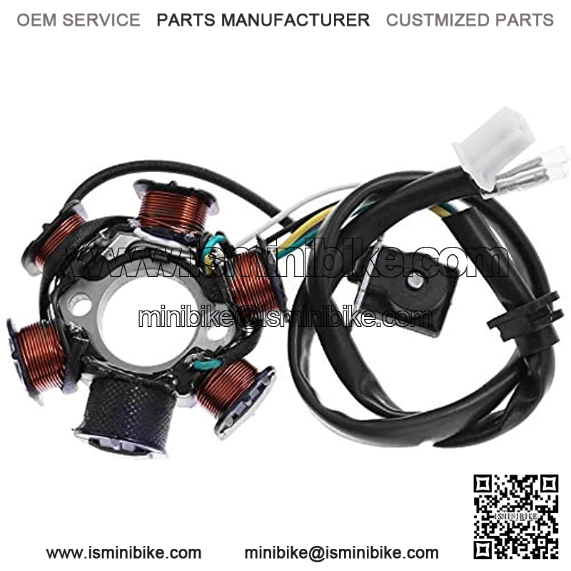 Complete Wiring Harness kit for ATV Quad 4 Four Wheelers 50CC 70CC 110CC 125CC Go Kart Dirt Pit Bikes With Electrics Stator Coil CDI Wiring Harness Solenoid Relay Spark Plug by KAKO - Image 2
