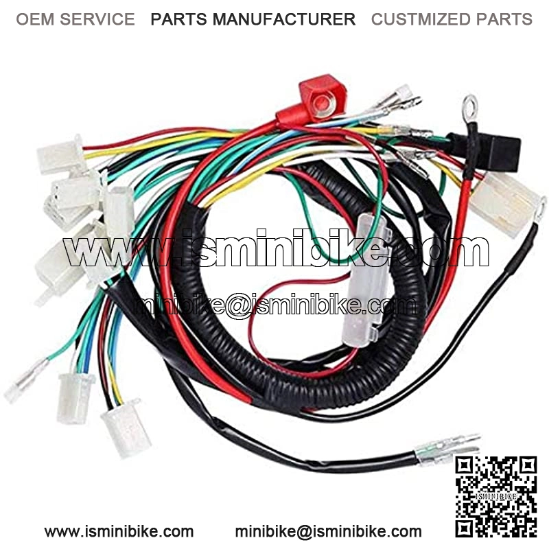 Complete Wiring Harness kit for ATV Quad 4 Four Wheelers 50CC 70CC 110CC 125CC Go Kart Dirt Pit Bikes With Electrics Stator Coil CDI Wiring Harness Solenoid Relay Spark Plug by KAKO - Image 3
