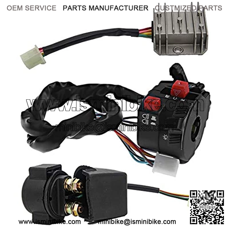 Complete Wiring Harness kit for ATV Quad 4 Four Wheelers 50CC 70CC 110CC 125CC Go Kart Dirt Pit Bikes With Electrics Stator Coil CDI Wiring Harness Solenoid Relay Spark Plug by KAKO - Image 4